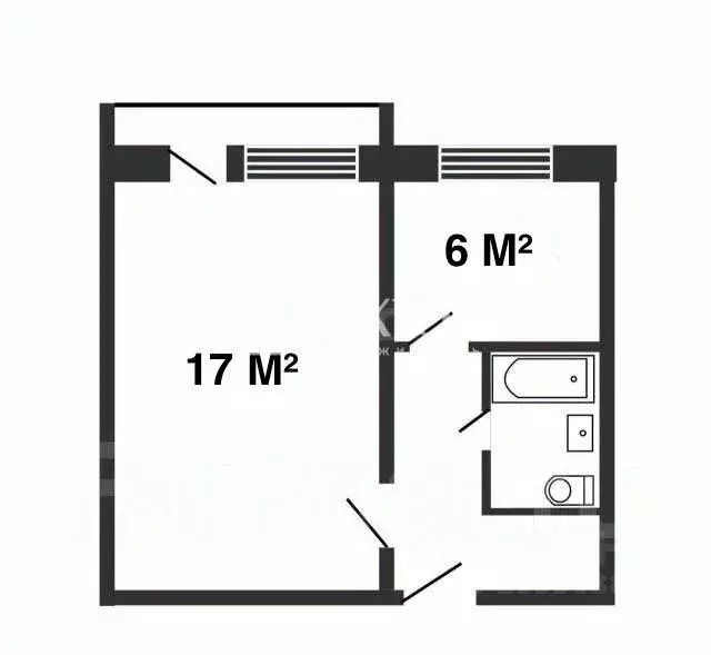 1-к кв. Ивановская область, Иваново ул. Летчика Захарова, 27 (32.0 м) - Фото 2