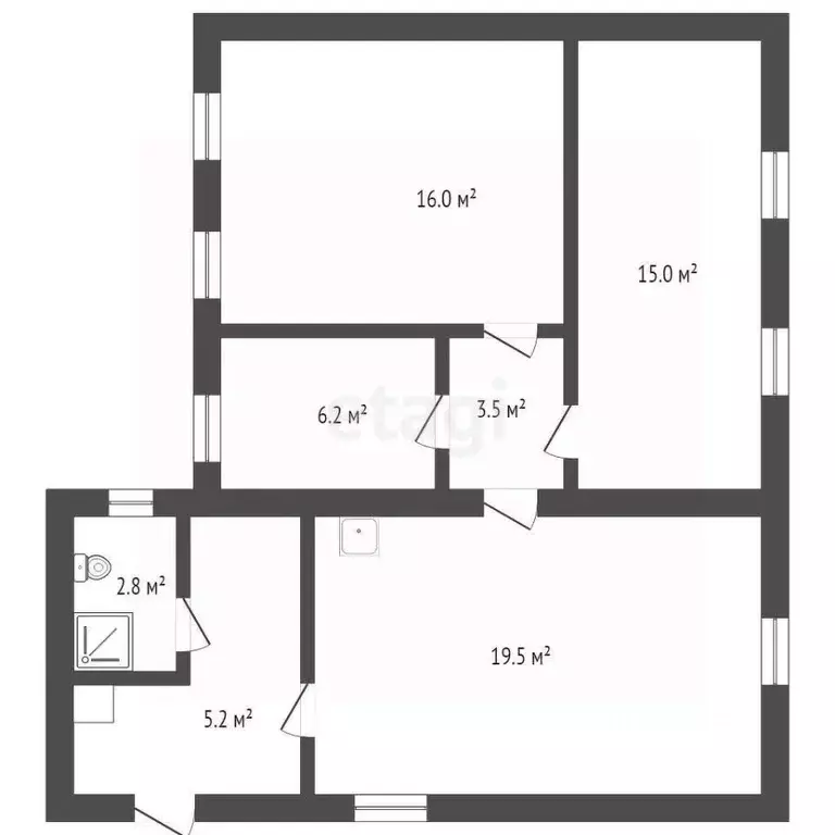 Дом в Кемеровская область, Юрга Коммунистическая ул., 186 (68 м) - Фото 1