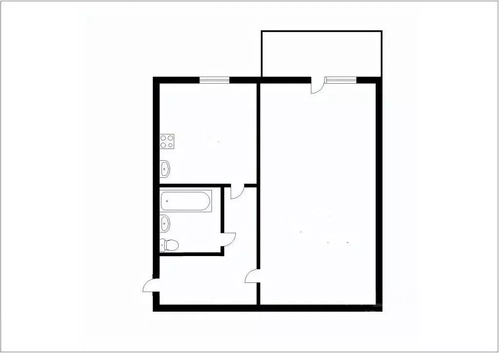 1-к кв. Кемеровская область, Новокузнецк ул. Климасенко, 5/4 (30.7 м) - Фото 1