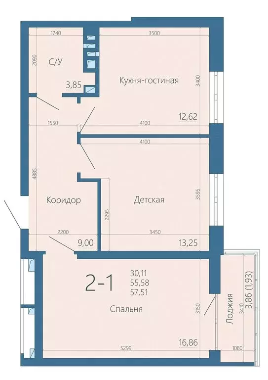 2-комнатная квартира: Ростов-на-Дону, Нахичевань (57.29 м) - Фото 0