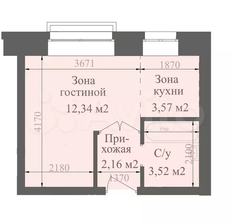 Квартира-студия, 22 м, 2/4 эт. - Фото 0