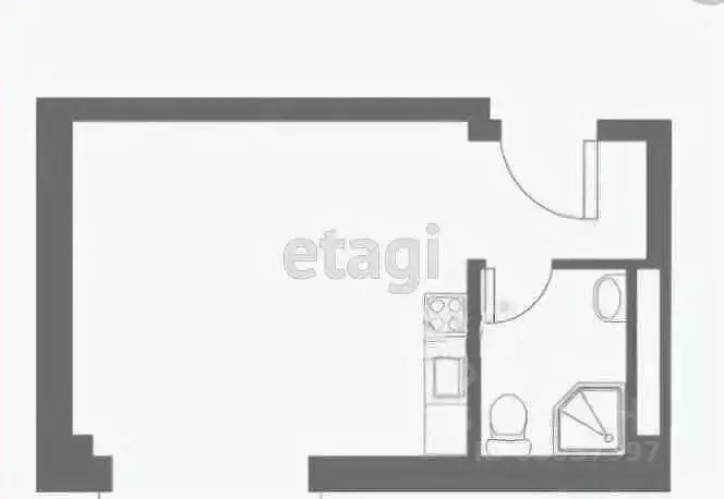 1-к кв. Краснодарский край, Горячий Ключ ул. Санаторная, 13 (17.4 м) - Фото 0