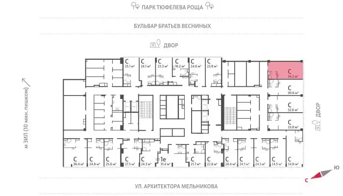Помещение свободного назначения в Москва Зиларт жилой комплекс, ... - Фото 2