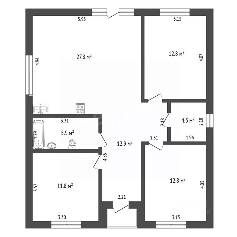 Дом в Тюменская область, Тюмень Царево садовое товарищество,  (92 м) - Фото 2