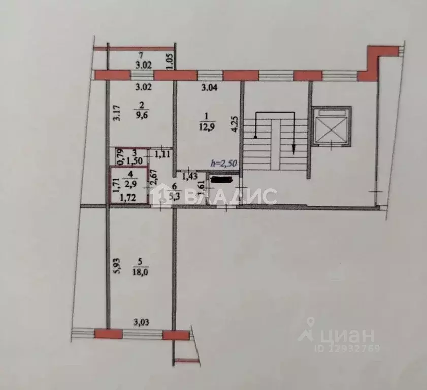 2-к кв. Пензенская область, Пенза Ладожская ул., 107 (50.0 м) - Фото 2