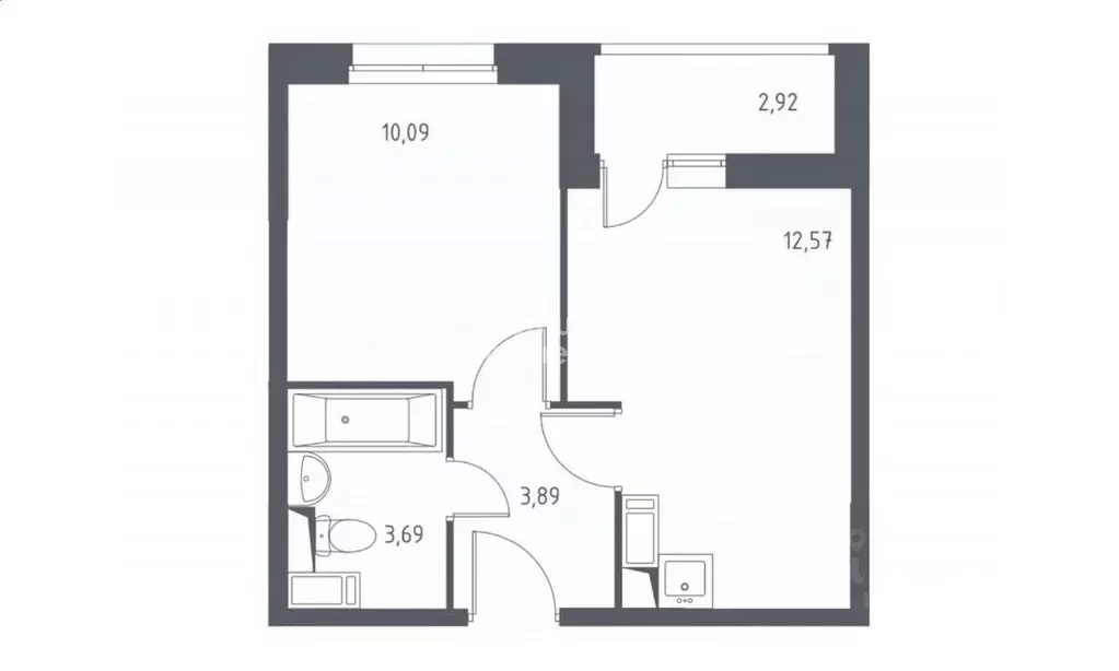 1-к кв. Москва Рязановское поселение, ул. Логинова, 7к1 (33.16 м) - Фото 2