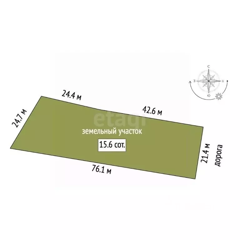 Участок в Мордовия, Саранск Моховая ул. (15.61 сот.) - Фото 1