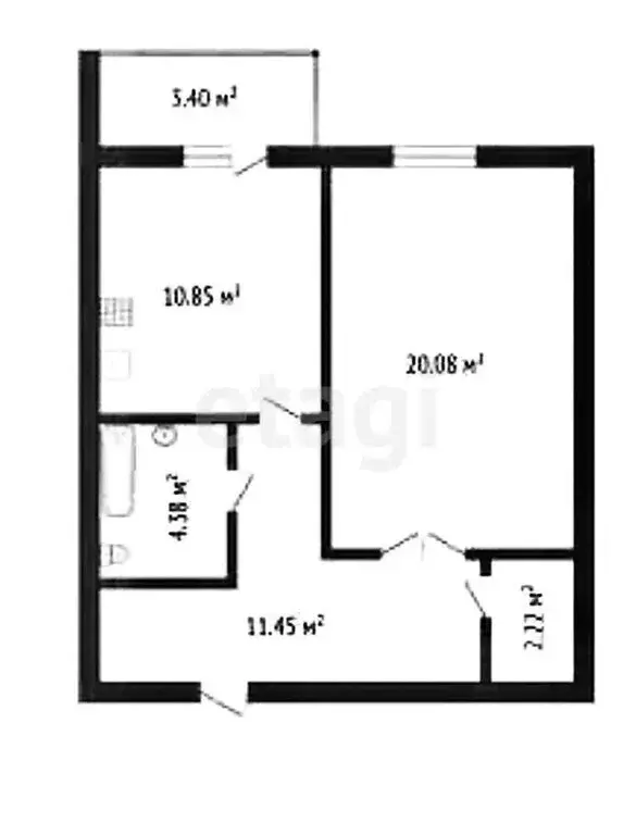 1-комнатная квартира: Воронеж, переулок Здоровья, 90Г/1 (48.7 м) - Фото 1
