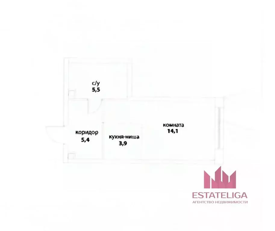 Студия Москва ул. Василия Ланового, 7 (30.0 м) - Фото 2