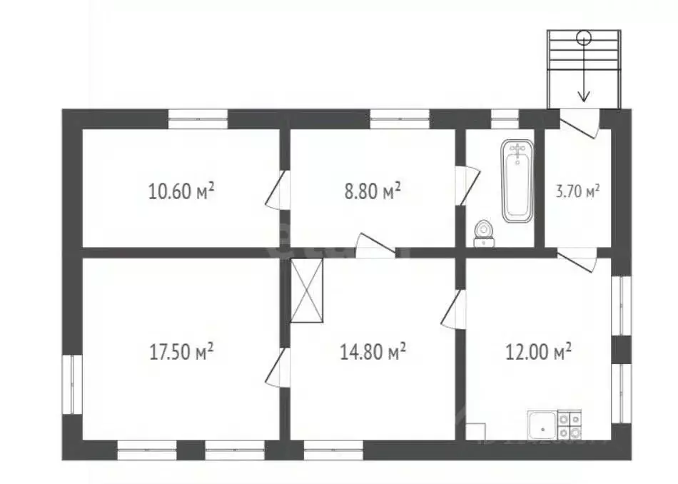 Дом в Воронежская область, Борисоглебск ул. Пешкова, 12 (71 м) - Фото 1