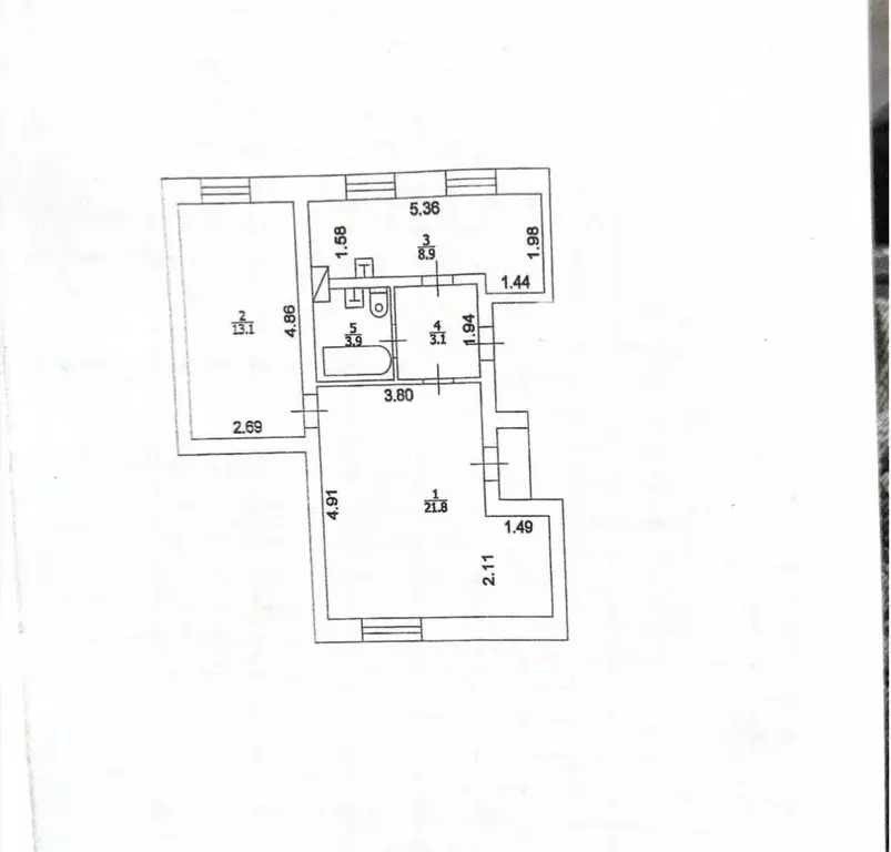 2-к кв. Татарстан, Казань Ленинградская ул., 49А (50.8 м) - Фото 2