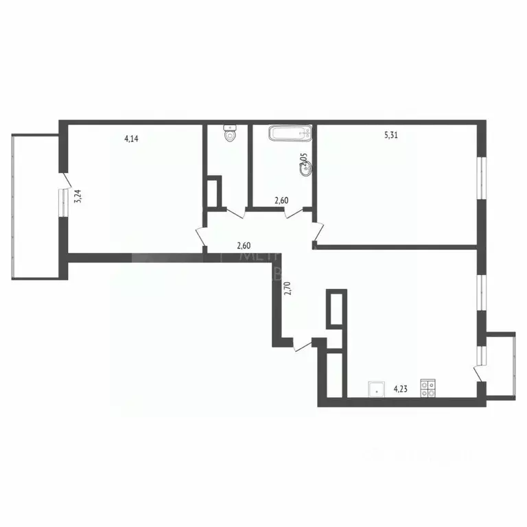 2-к кв. Тюменская область, Тюменский муниципальный округ, д. Дударева ... - Фото 1