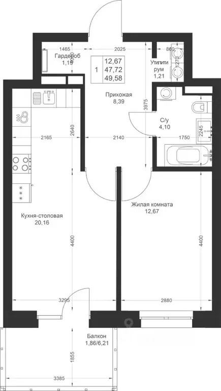 1-к кв. Татарстан, Лаишевский район, Столбищенское с/пос, с. Усады ул. ... - Фото 2