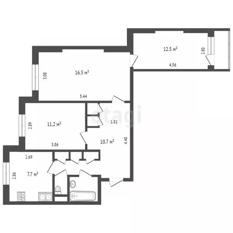 3-к кв. Ямало-Ненецкий АО, Новый Уренгой Дружба мкр, 1/4 (65.9 м) - Фото 1