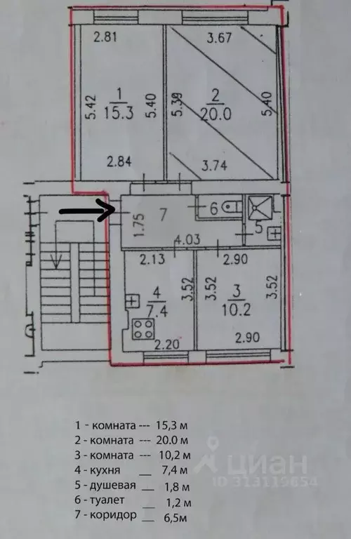 Комната Санкт-Петербург Лесной просп., 37к4 (10.2 м) - Фото 0