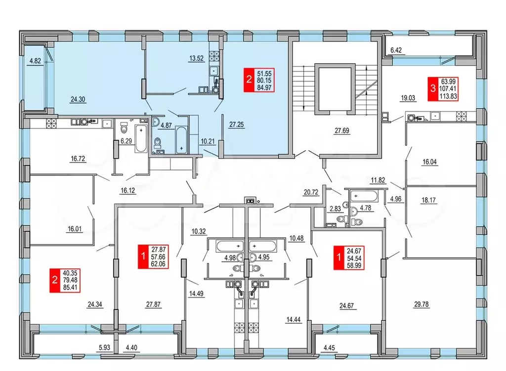 2-к. квартира, 85 м, 3/8 эт. - Фото 1