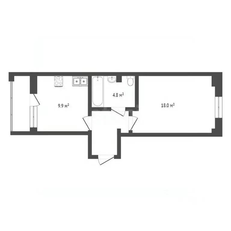 1-к кв. Севастополь просп. Столетовский, 29 (38.0 м) - Фото 2