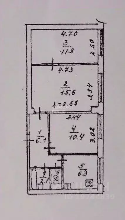 3-к кв. Рязанская область, Рязань Касимовское ш., 42 (53.1 м) - Фото 2