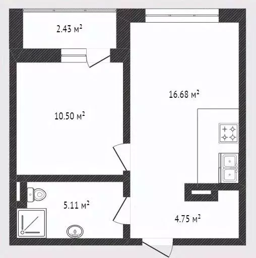 1-к кв. Тюменская область, Тюмень ул. Анатолия Клиндюка, 4к1 (39.0 м) - Фото 1