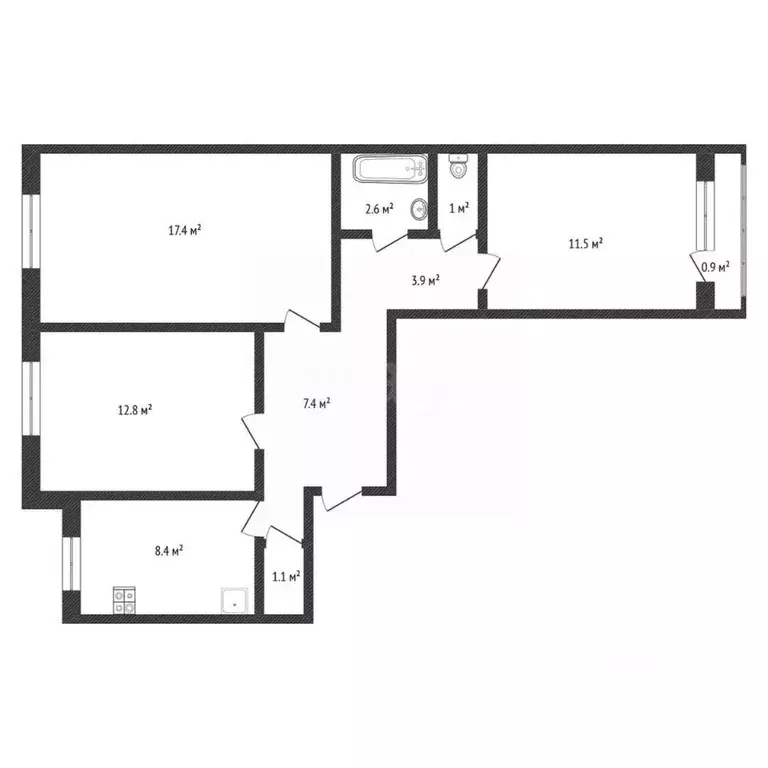3-к кв. Нижегородская область, Дзержинск ул. Рудольфа Удриса, 11Б ... - Фото 2