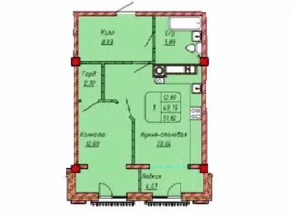 1-к кв. Ставропольский край, Ессентуки Дом под аркой жилой комплекс ... - Фото 1