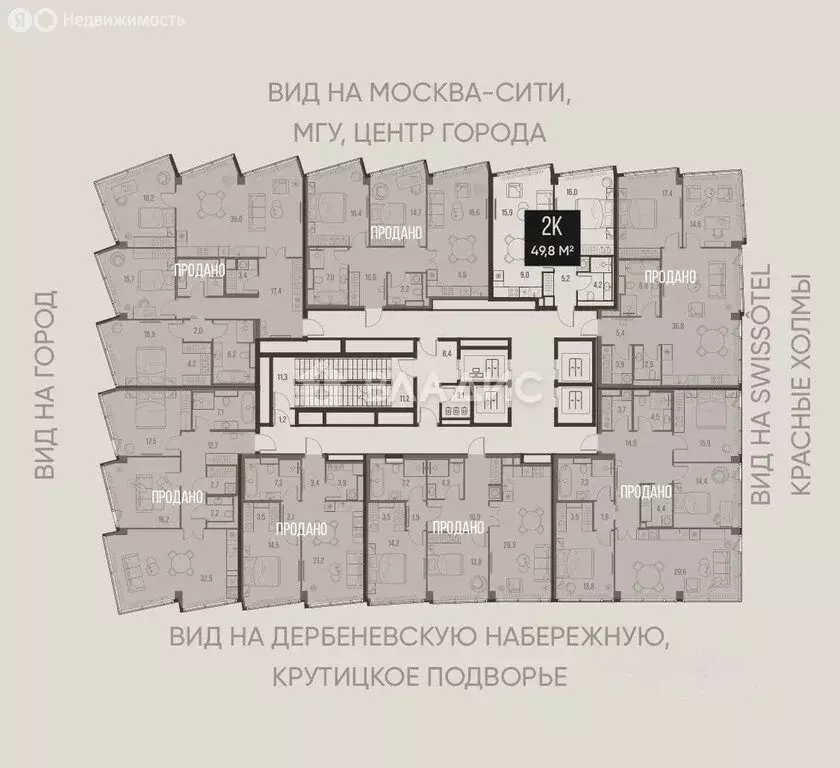 2-комнатная квартира: Москва, Летниковская улица, 11к1 (50 м) - Фото 1
