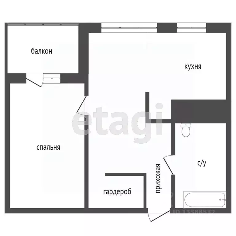 2-к кв. Красноярский край, Красноярск ул. Горького, 36 (49.9 м) - Фото 1