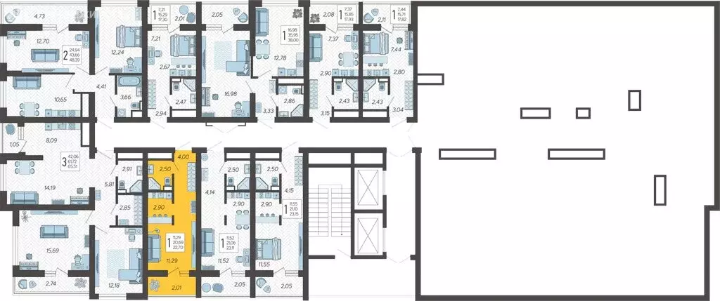 Квартира-студия: Сочи, микрорайон Бытха, Ясногорская улица, 16/2 к12 ... - Фото 2