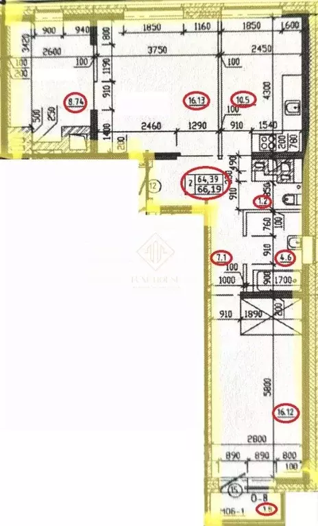 3-к кв. Иркутская область, Иркутск ул. Баумана, 259 (66.2 м) - Фото 1