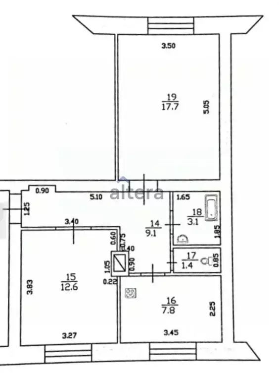 2-к кв. Татарстан, Казань ул. Клары Цеткин, 31А (52.0 м) - Фото 2
