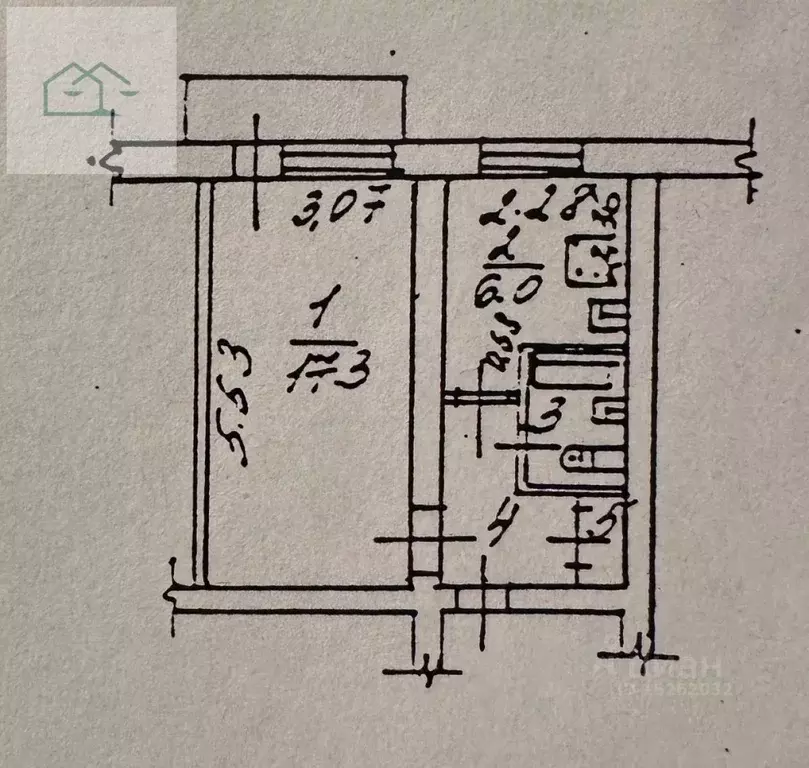 1-к кв. Воронежская область, Воронеж ул. Моисеева, 42 (32.0 м) - Фото 2
