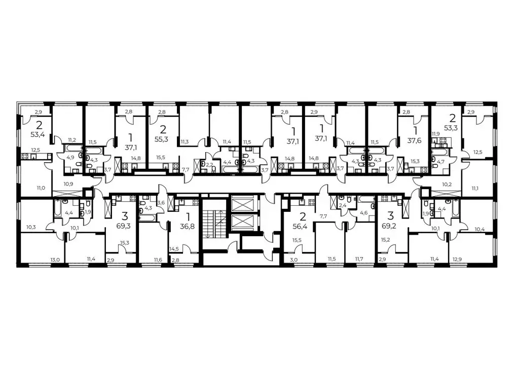 3-комнатная квартира: Нижний Новгород, улица Коперника, 7 (69.3 м) - Фото 1