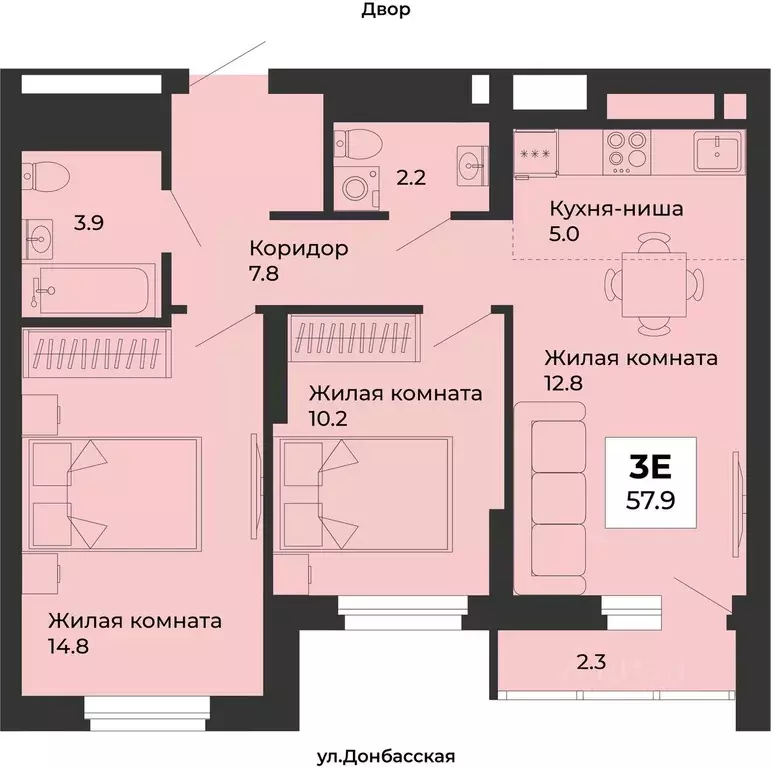 3-к кв. Свердловская область, Екатеринбург Уралмаш жилрайон, ул. ... - Фото 1