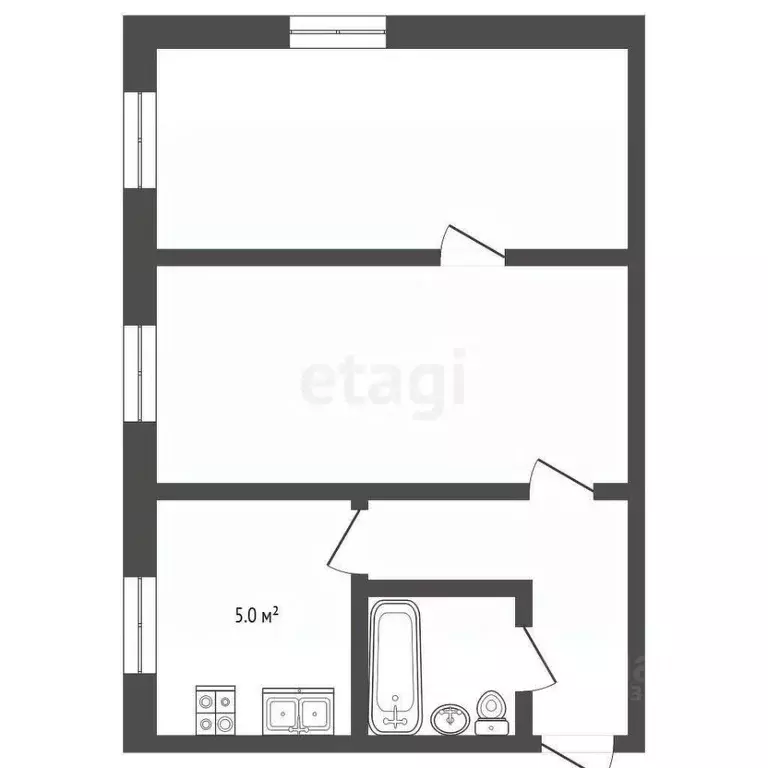 2-к кв. Владимирская область, Муром Юбилейная ул., 2 (39.8 м) - Фото 1