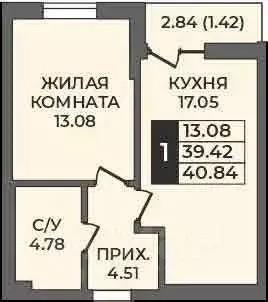 1-к кв. Оренбургская область, Оренбург ул. Ильи Глазунова, 21 (40.8 м) - Фото 2
