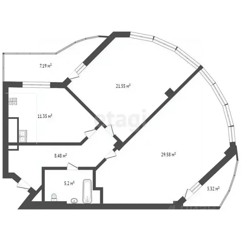 2-к кв. Краснодарский край, Геленджик Крымская ул., 22к20 (76.1 м) - Фото 2
