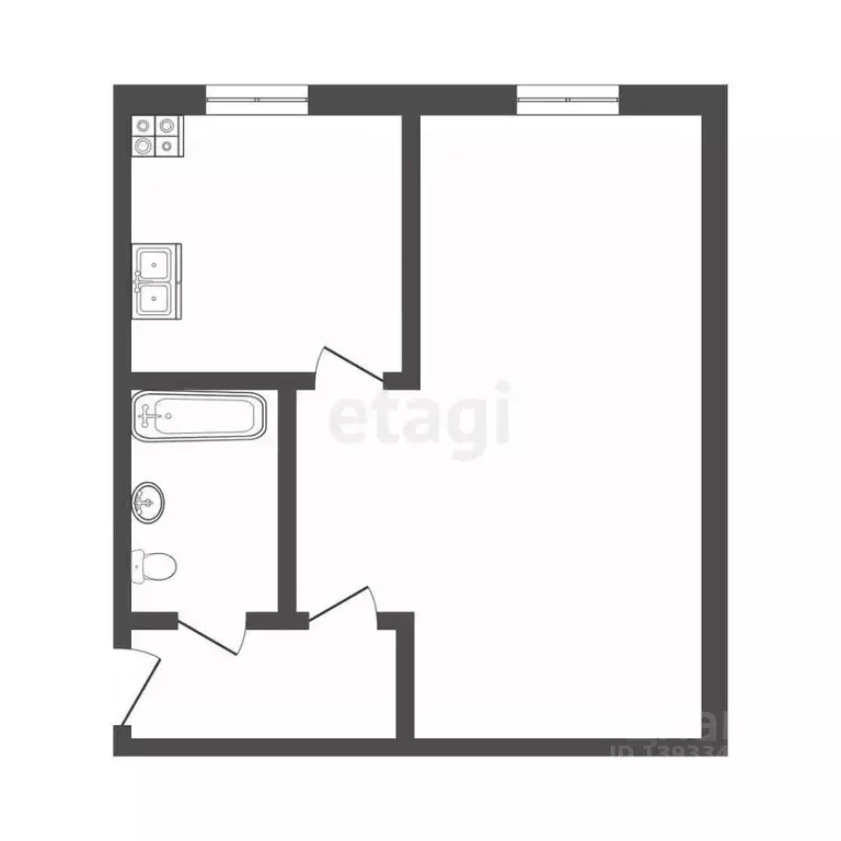 1-к кв. Тюменская область, Тюмень ул. Мельникайте, 109 (30.7 м) - Фото 1
