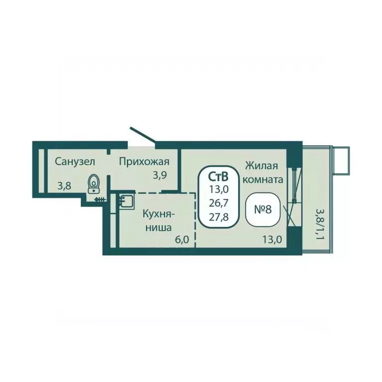 Студия Московская область, Солнечногорск городской округ, Андреевка ... - Фото 1