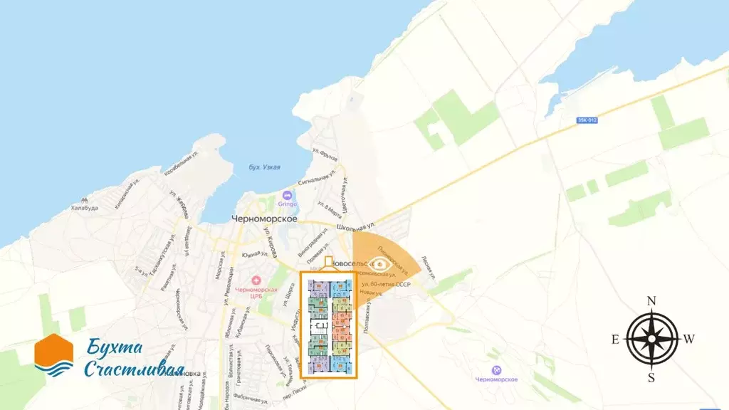 1-к кв. Крым, Черноморское пгт ул. Евпаторийская, уч1 (46.35 м) - Фото 2