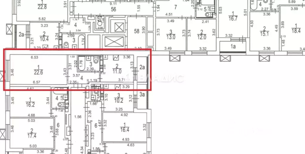 1-к кв. Москва Новочеремушкинская ул., 56/3 (44.1 м) - Фото 2