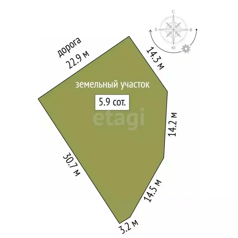 Участок в Крым, Черноморский район, с. Новосельское  (5.86 сот.) - Фото 1