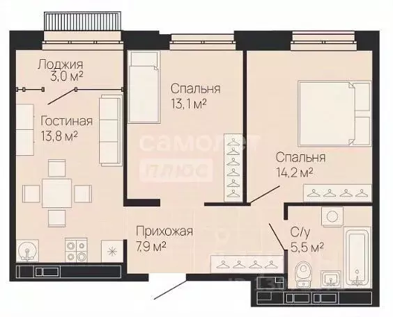 2-к кв. Нижегородская область, Нижний Новгород ул. Белинского, 23 ... - Фото 2
