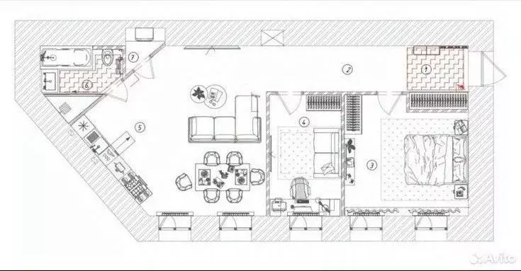 2-к кв. Санкт-Петербург Барочная ул., 8 (80.0 м) - Фото 2