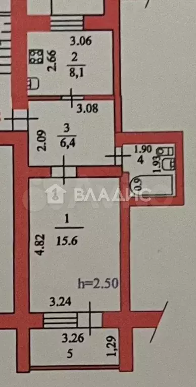 1-к. квартира, 33,5 м, 1/6 эт. - Фото 0