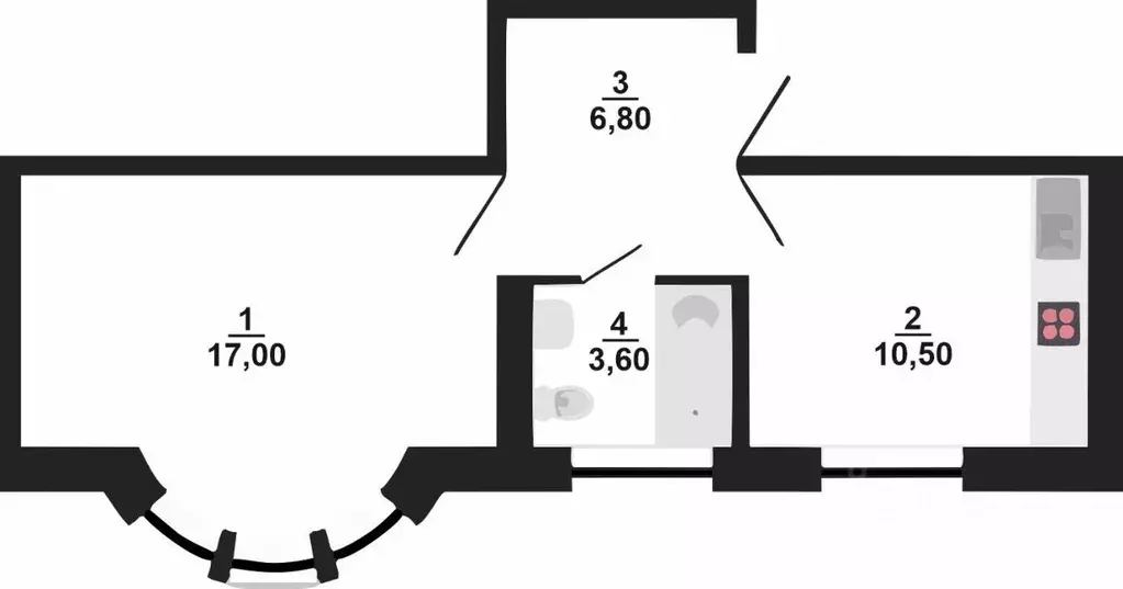 1-к кв. Санкт-Петербург Костромской просп., 45 (37.9 м) - Фото 1