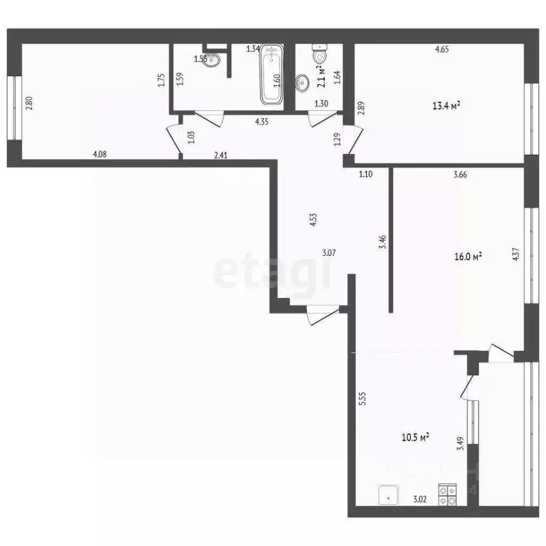2-к кв. Тюменская область, Тюмень ул. Газовиков, 67 (73.8 м) - Фото 0