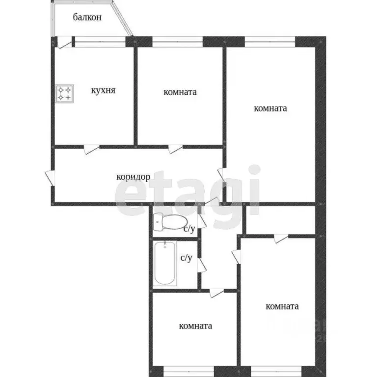 4-к кв. Ханты-Мансийский АО, Сургут ул. Мелик-Карамова, 28/3 (88.5 м) - Фото 1