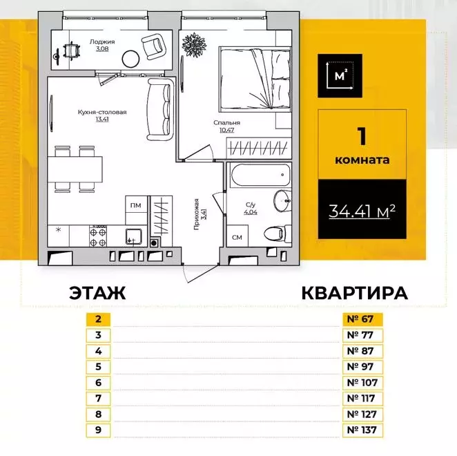 1-к кв. Калужская область, Калуга ул. Счастливая, 3 (34.41 м) - Фото 0