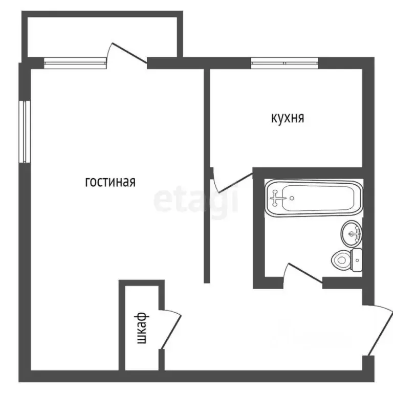 1-к кв. Иркутская область, Ангарск 12-й мкр, 4 (30.1 м) - Фото 1