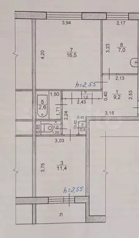 2-к. квартира, 48,1 м, 1/5 эт. - Фото 0